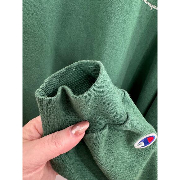 Awesome Vintage 90's Dark Green Champion Crewneck - Picture 9 of 11